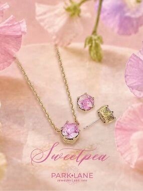 Park Lane Sweetpea Pink Hexagon Gemstone Necklace! BNIB!!
